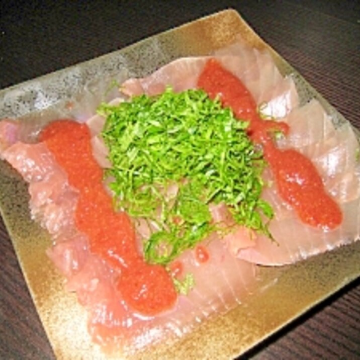 マグロのカルパッチョ風…梅ワサビソースで!!